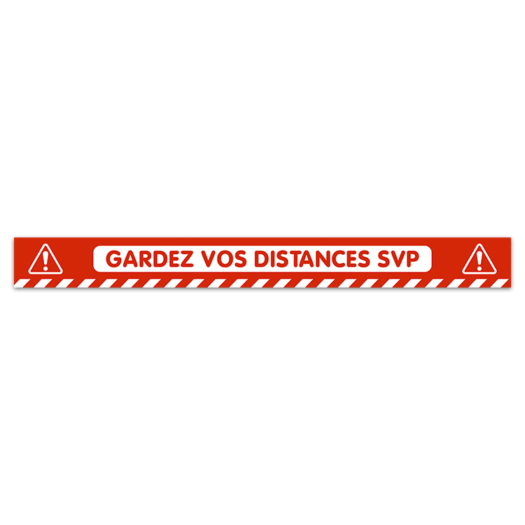 Autocollants: Sticker  Gardez Distances en français