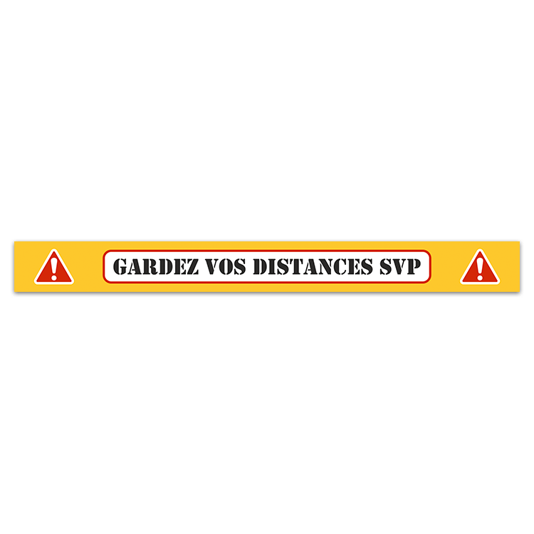 Autocollants: Sticker  Gardez Vos Distances SVP 6 0