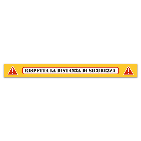 Autocollants: Sticker Sol Gardez Vos Distances 6 - Italien
