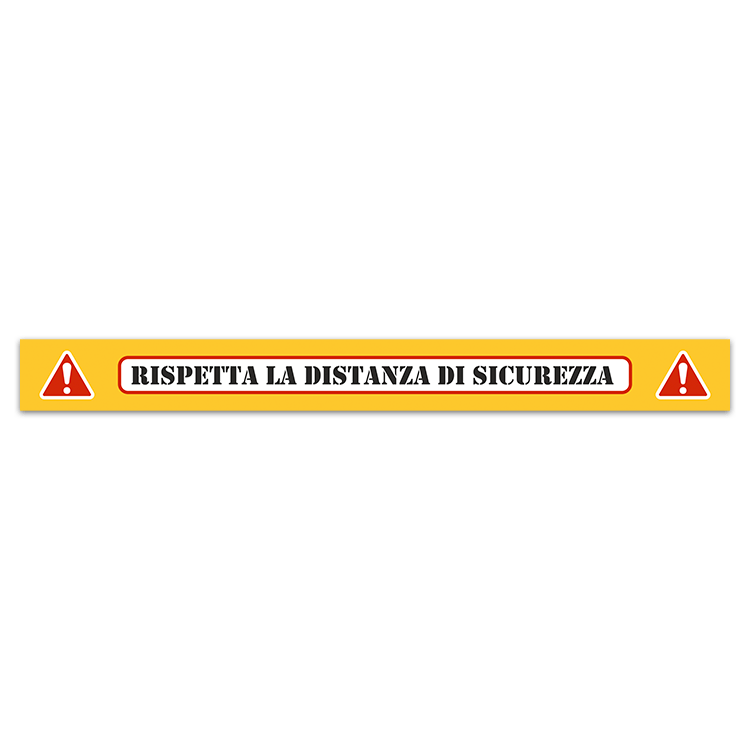 Autocollants: Sticker Sol Gardez Vos Distances 6 - Italien