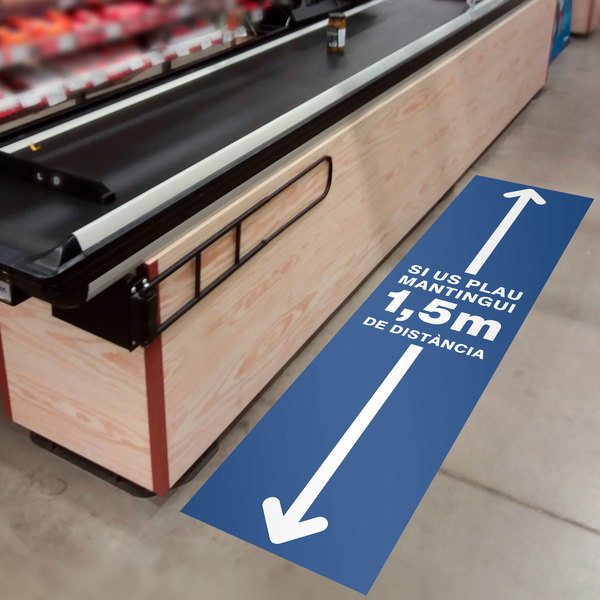 Autocollants: Autocollant de sol à 1,5 m de distance - Catalan