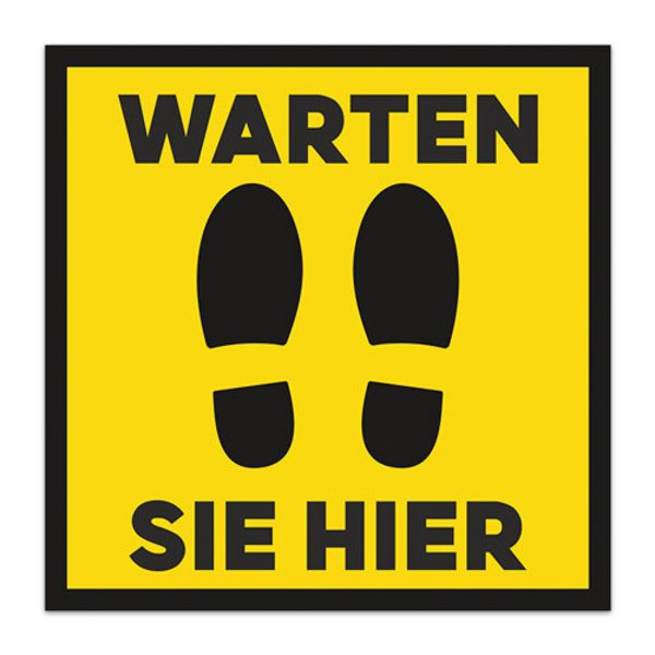 Autocollants: Sticker Sol Warten sie hier