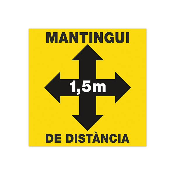 Autocollants: Vinyles à 1,5 m de distance - Catalan