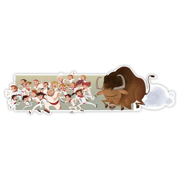 Stickers muraux: Le festival de San Fermin