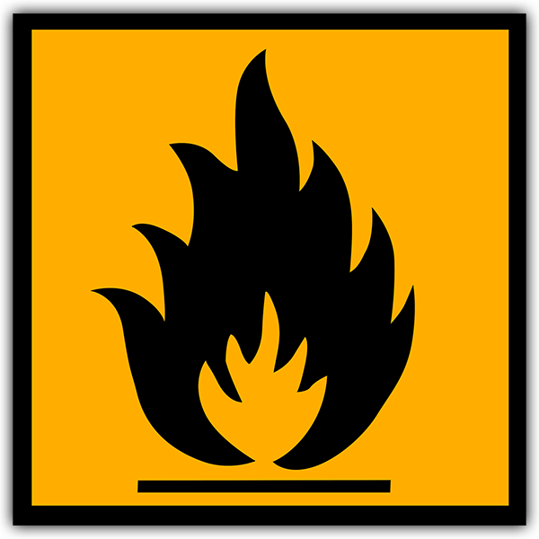 Autocollants: Autocollant symboles danger feu