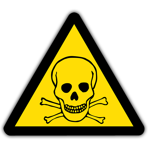 Autocollants: Autocollant symboles danger toxique