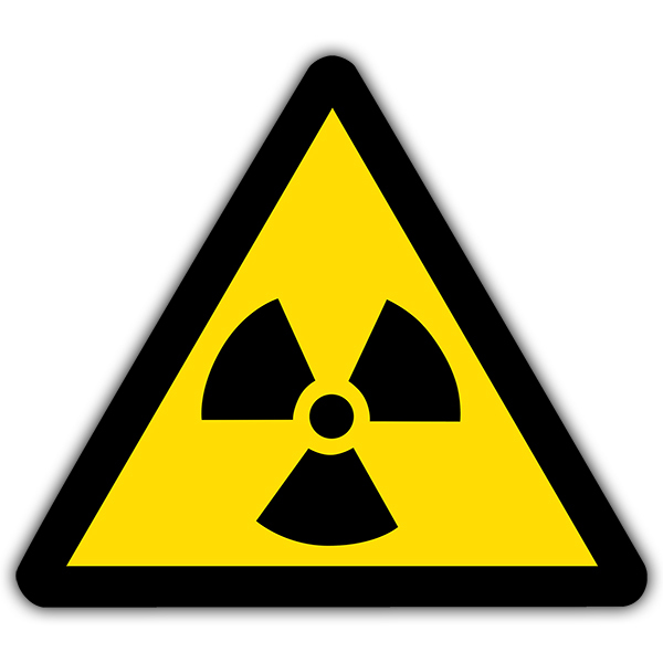 Autocollants: Autocollant symboles danger radioactivité