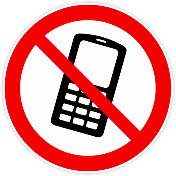 Autocollants: Téléphones mobiles interdits