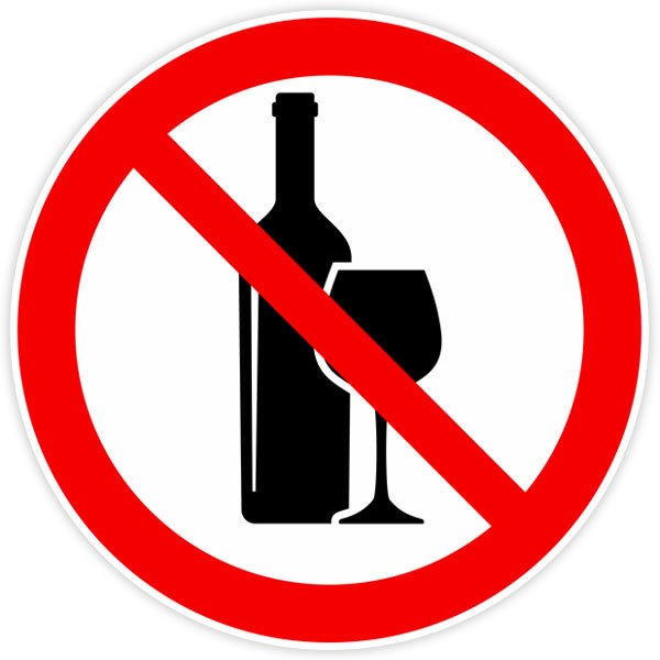 Autocollants: Pas de vin