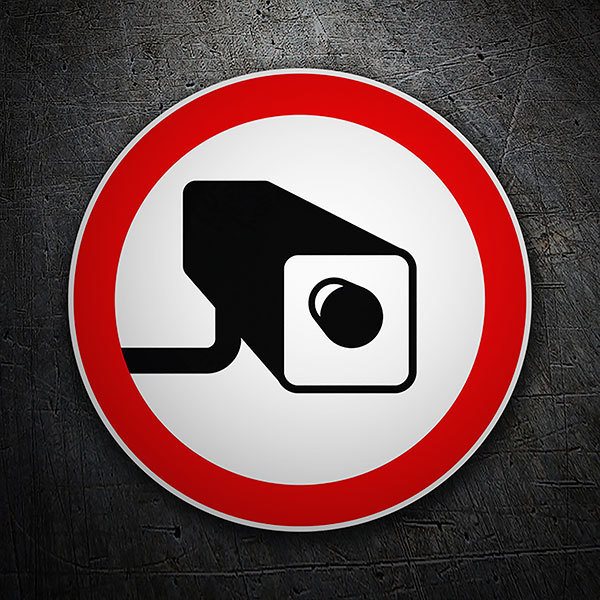 Autocollants: Avertissement aux caméras de surveillance 1