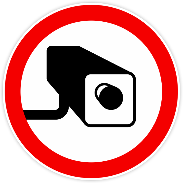 Autocollants: Avertissement aux caméras de surveillance