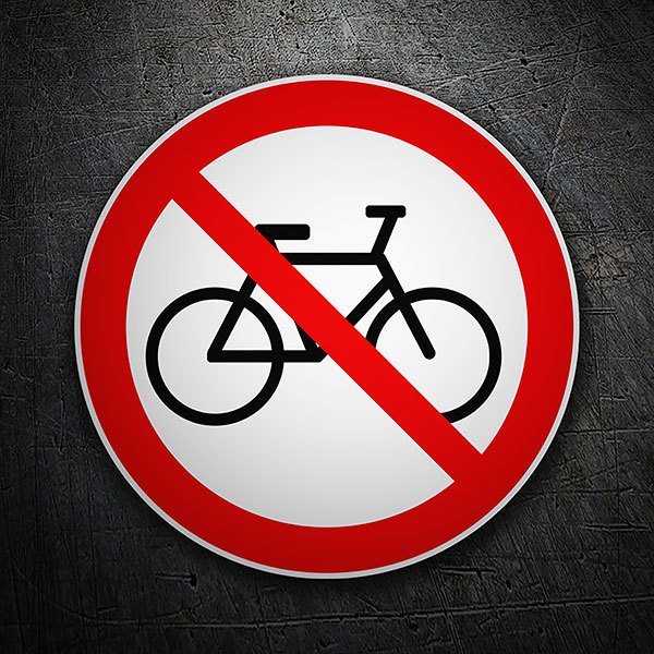 Autocollants: Interdit de faire du vélo
