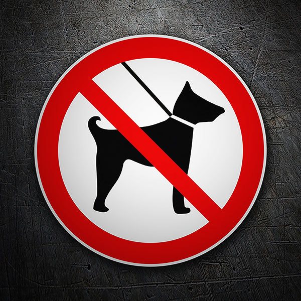 Autocollants: Entrée interdite aux chiens 1