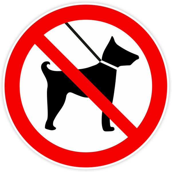 Autocollants: Entrée interdite aux chiens