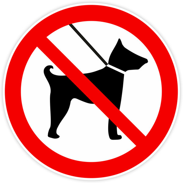 Autocollants: Entrée interdite aux chiens 0