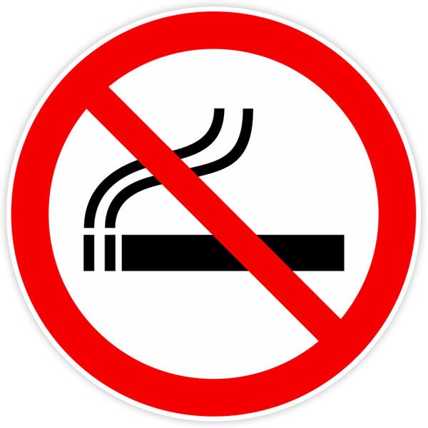 Autocollant adhésif Stickers Interdiction de Fumer Commerce Vitrine lieu public 