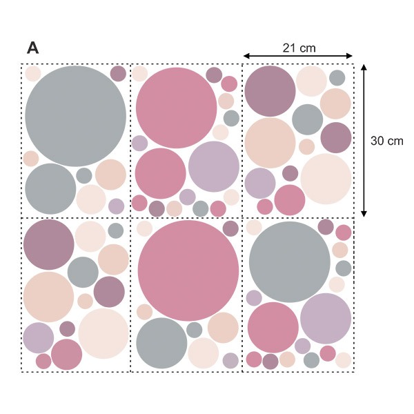 Stickers muraux: Kit Cercles Pastel