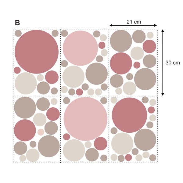 Stickers muraux: Kit Cercles Pastel