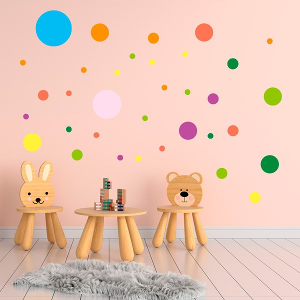 Stickers muraux: Kit Cercles Animés 