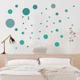 Stickers muraux: Kit Jeu de Cercles Turquoise 4