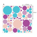 Stickers muraux: Kit Cercles de Teintes Violettes 5
