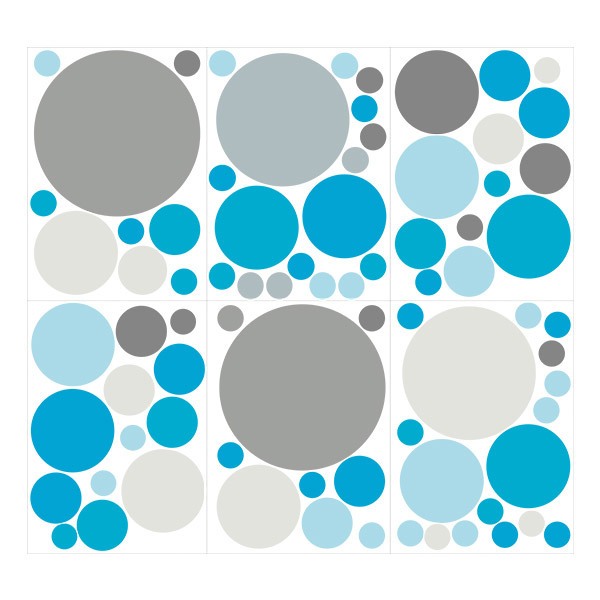 Stickers muraux: Kit Tons Bleus