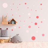 Stickers muraux: Kit Cercles de Nuances Roses 3