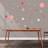 Stickers muraux: Kit Cercles de Nuances Roses 4