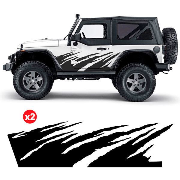 Autocollants: Kit Autocollants Latéraux Griffures pour 4x4 2 Por