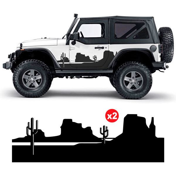 Autocollants: Kit Autocollants Latéraux Désert pour 4x4 2 Portes