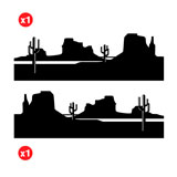 Autocollants: Kit Autocollants Latéraux Désert pour 4x4 2 Portes 2