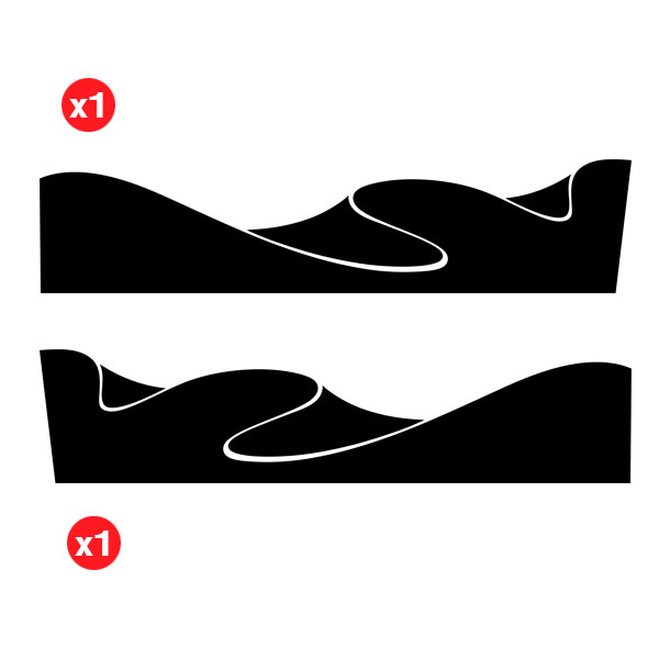 Autocollants: Kit Autocollants Latéraux Dunes pour 4x4 2 Portes