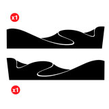 Autocollants: Dunes pour 4x4 2 Portes 2