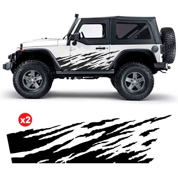 Autocollants: Kit Autocollants Latéraux Feu pour 4x4 2 Portes