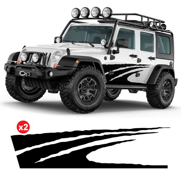Autocollants: Kit Autocollants Latéraux Chemin pour 4x4 4 Portes