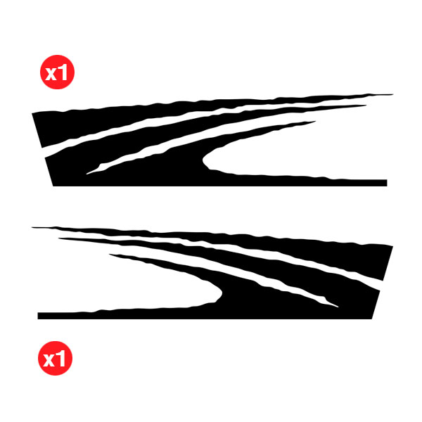Autocollants: Kit Autocollants Latéraux Chemin pour 4x4 4 Portes