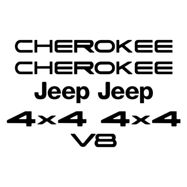 Autocollants: Kit 7X Cherokee Jeep