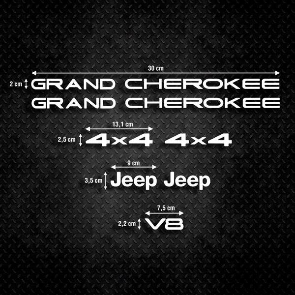 Autocollants: Kit 7X Grand Cherokee