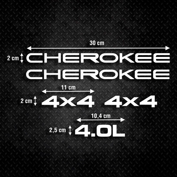 Autocollants: Kit 5X Cherokee 4x4