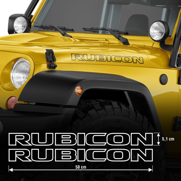 Autocollants: Kit 2X Rubicon 4x4 Jeep
