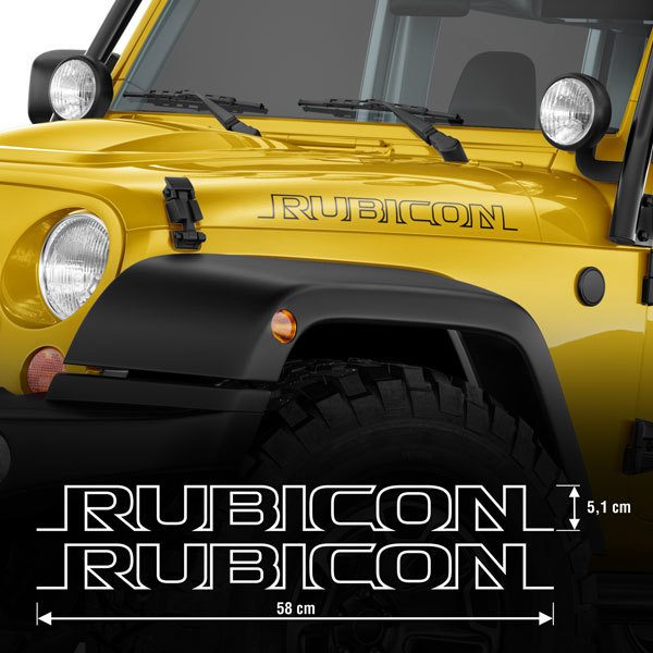 Autocollants: Kit 2X Rubicon Jeep Côté