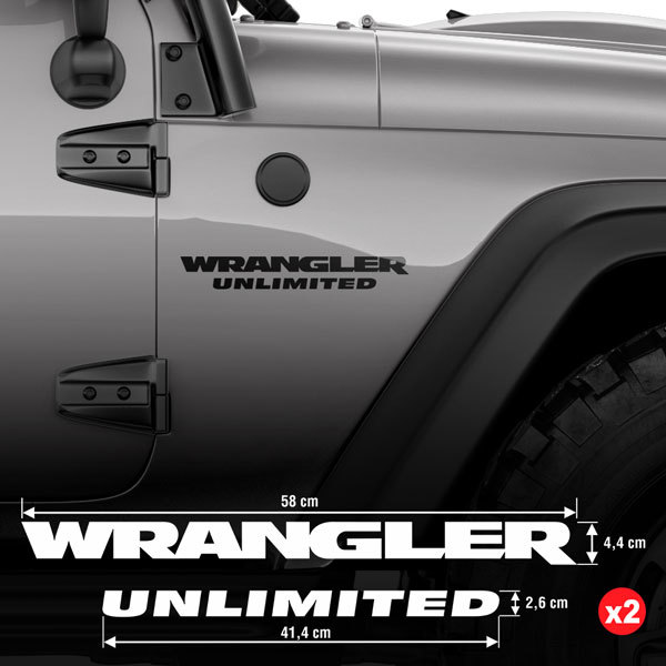 Autocollants: Kit 2X Côté Wrangler Unlimited