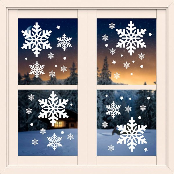 Stickers muraux: Kit 46X Décorations de Noël 1