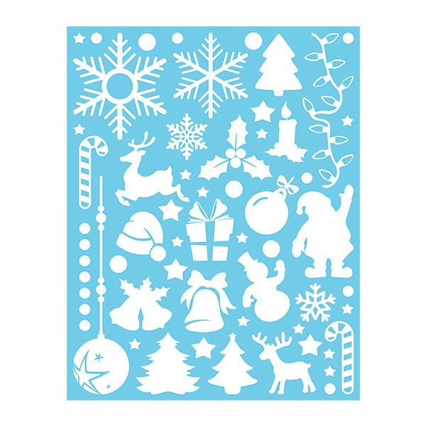 Stickers muraux: Kit 59X Décorations de Noël 2