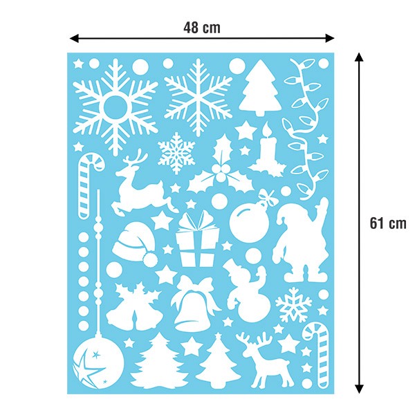 Stickers muraux: Kit 59X Décorations de Noël 2