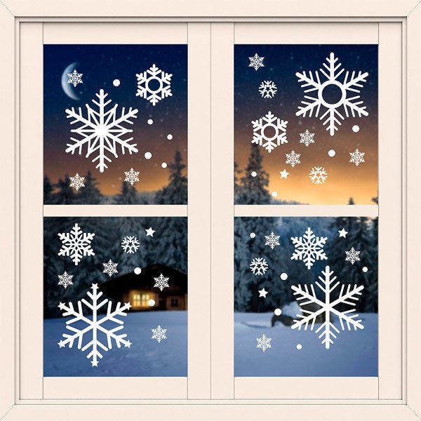 Stickers muraux: Kit 45X Décorations de Noël 3