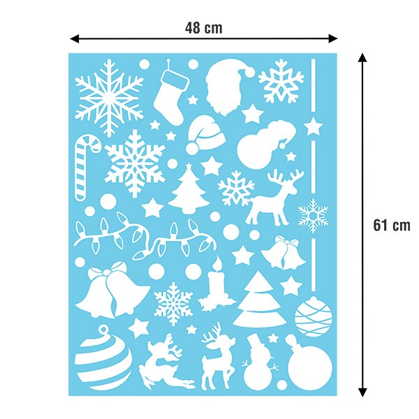 Stickers muraux: Kit 45X Décorations de Noël 4