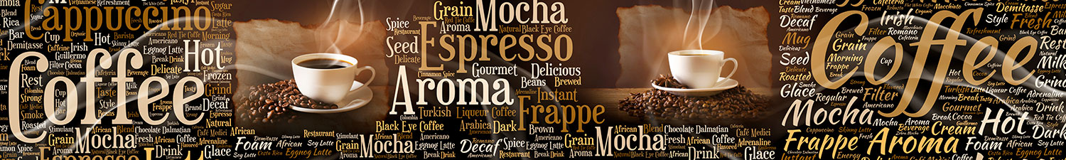 Poster xxl: Collage typographique sur le caf&eacute;