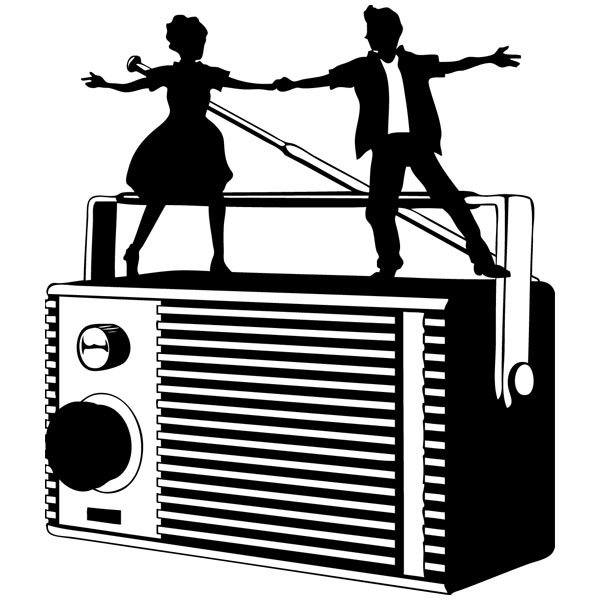 Stickers muraux: Danser à la radio