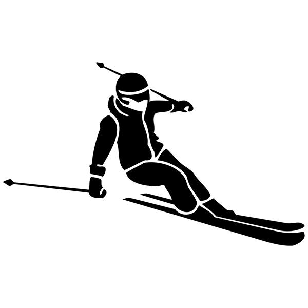 Autocollants: Descente à ski